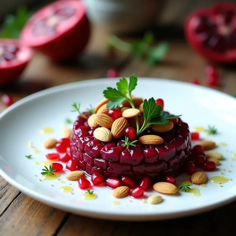 Tartar de Remolacha y Granada: Receta Vegana Alta en Antioxidantes y Sin Gluten