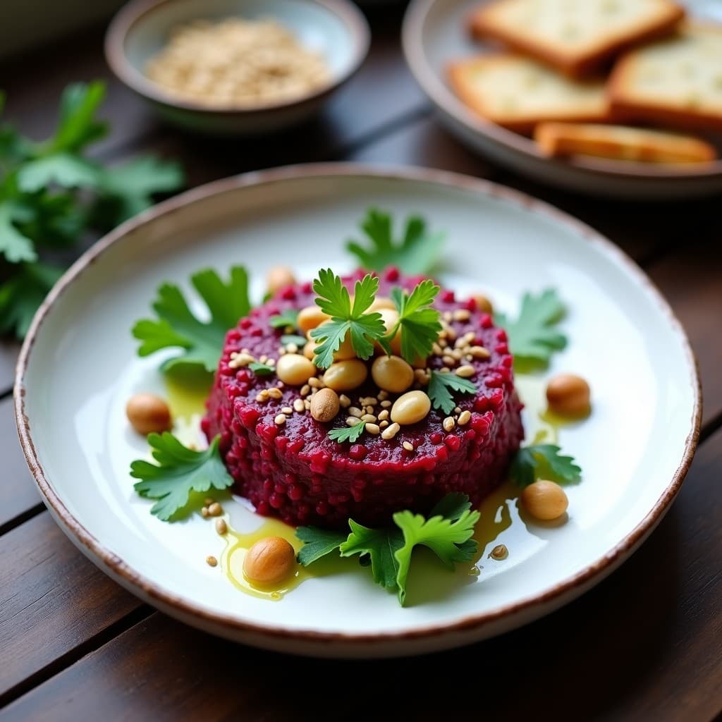 Tartar de Remolacha y Nuez de Brasil: Receta Vegana Alta en Selenio en 10 Minutos