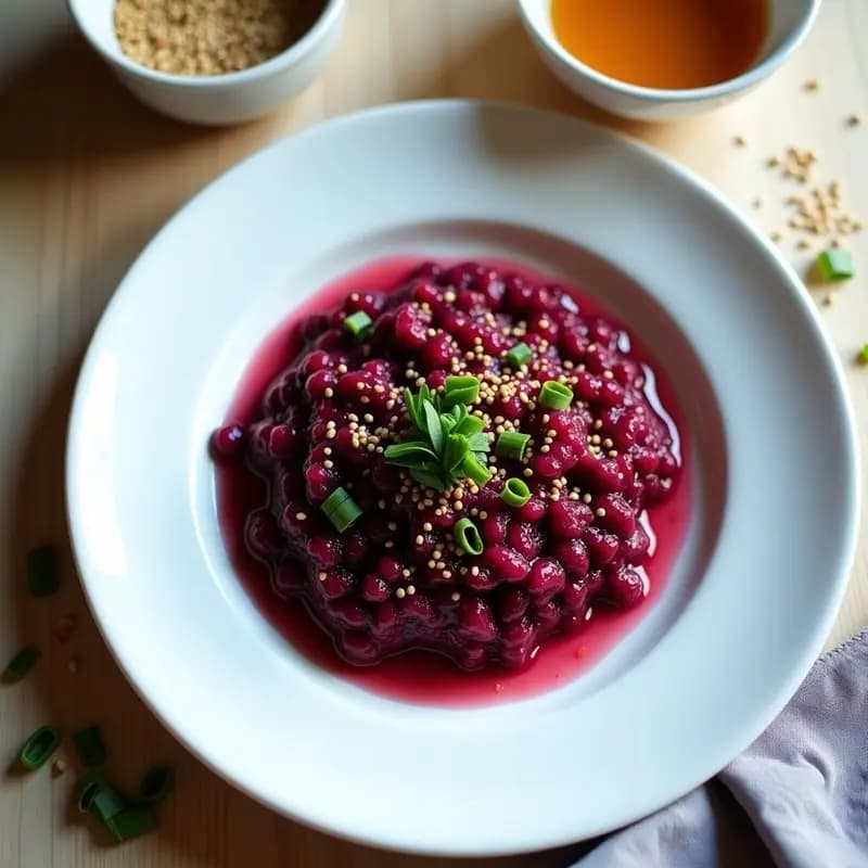 Tartar de Remolacha y Quelpo con Vinagreta de Sésamo: Receta Vegana y Cruda en 15 Minutos