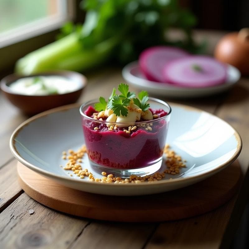 Tartar de Remolacha y Queso de Anacardos: Receta Vegana Crudivora con Toque Ácido