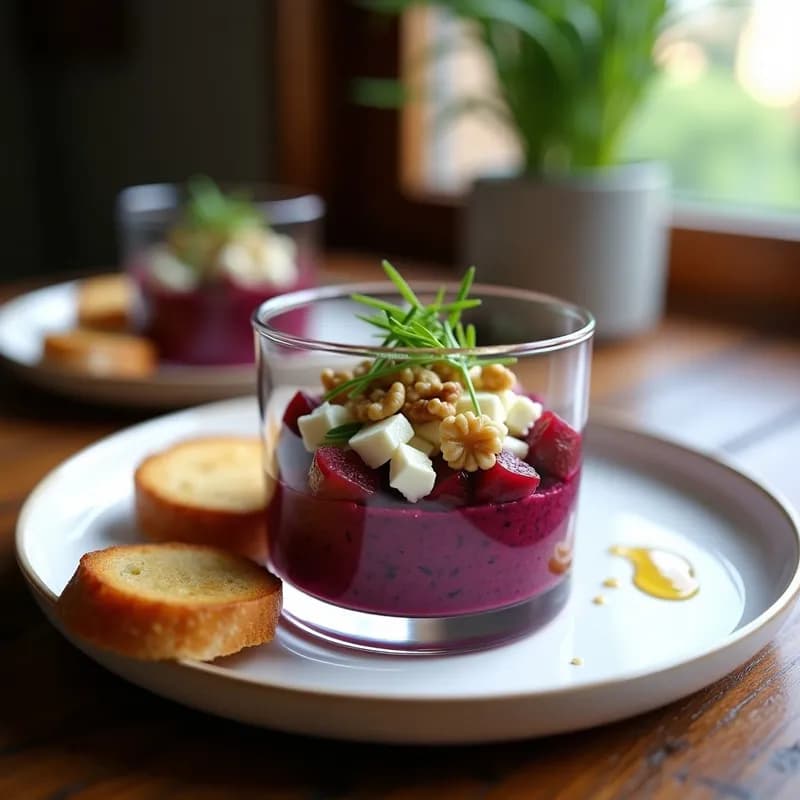 Tartar de Remolacha y Queso Azul con Nueces: Receta Gourmet en 15 Minutos sin Cocción
