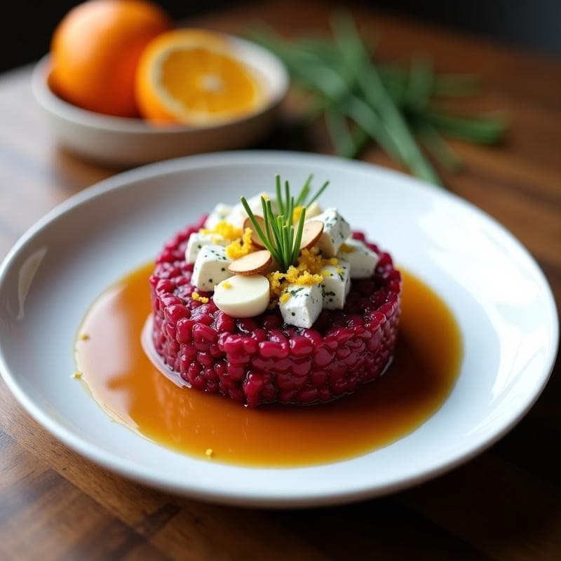 Tartar de Remolacha y Queso Azul: Receta Francesa Sin Horno con Toque Dulce-Salado en 15 Minutos