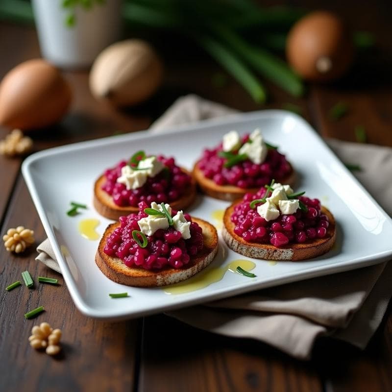Tartar de Remolacha y Queso de Cabra con Nueces: Receta Gourmet Sin Horno y Alta en Hierro