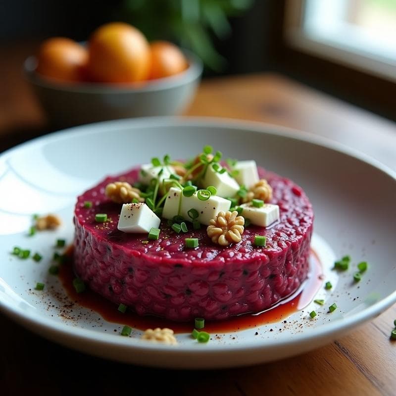 Tartar de Remolacha y Queso de Cabra: Receta Umami en 15 Minutos con Textura Sedosa