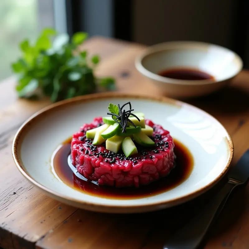 Tartar de Remolacha Vegano con Salsa Ponzu: Receta Fresca y Sin Cocción