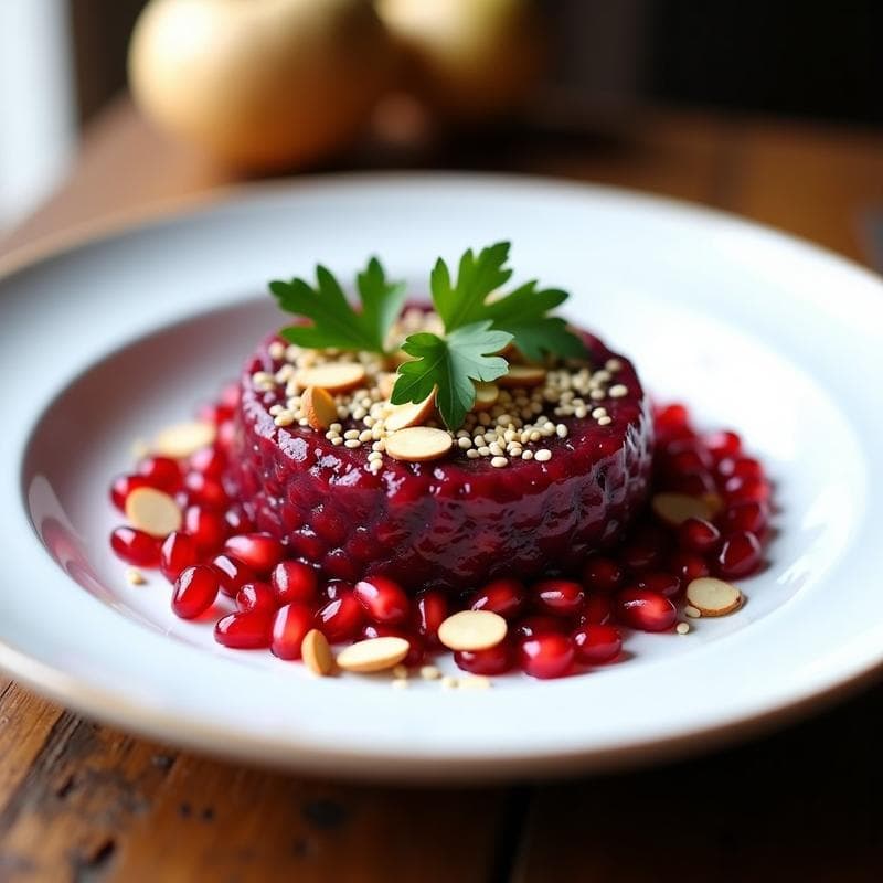 Tartar de Remolacha Zaanouri y Granada: Receta Umami Sin Cocción en 15 Minutos