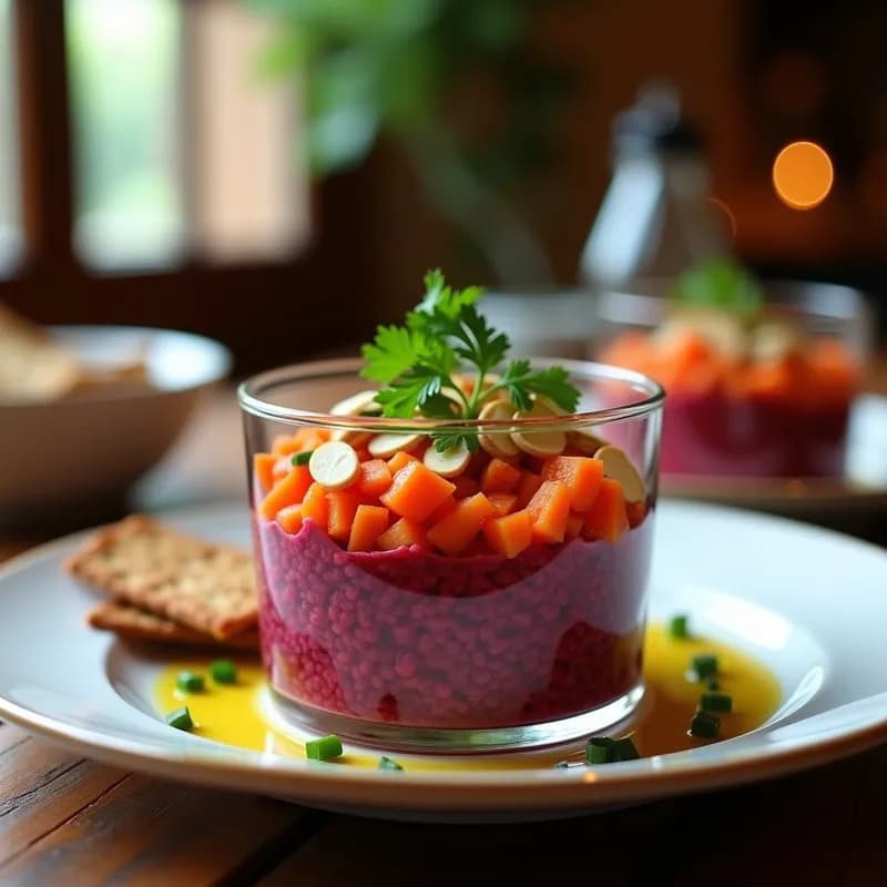 Tartar de Remolacha y Zanahoria Trufado: Receta Crudivegana Gourmet en 15 Minutos