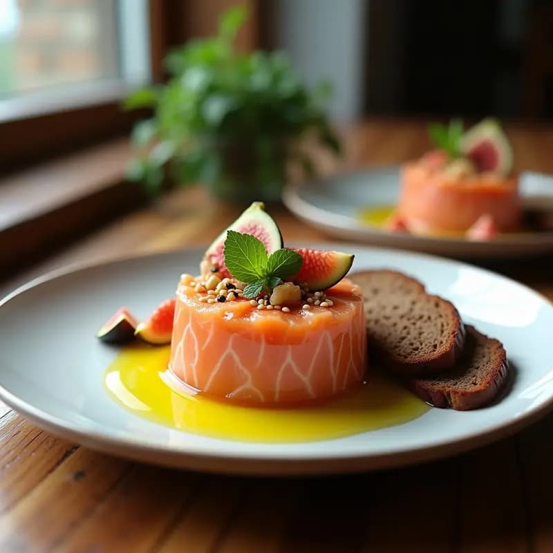 Tartar de Salmón con Aceite de Oliva y Higos Frescos: Receta Escandinava Alta en Omega-3