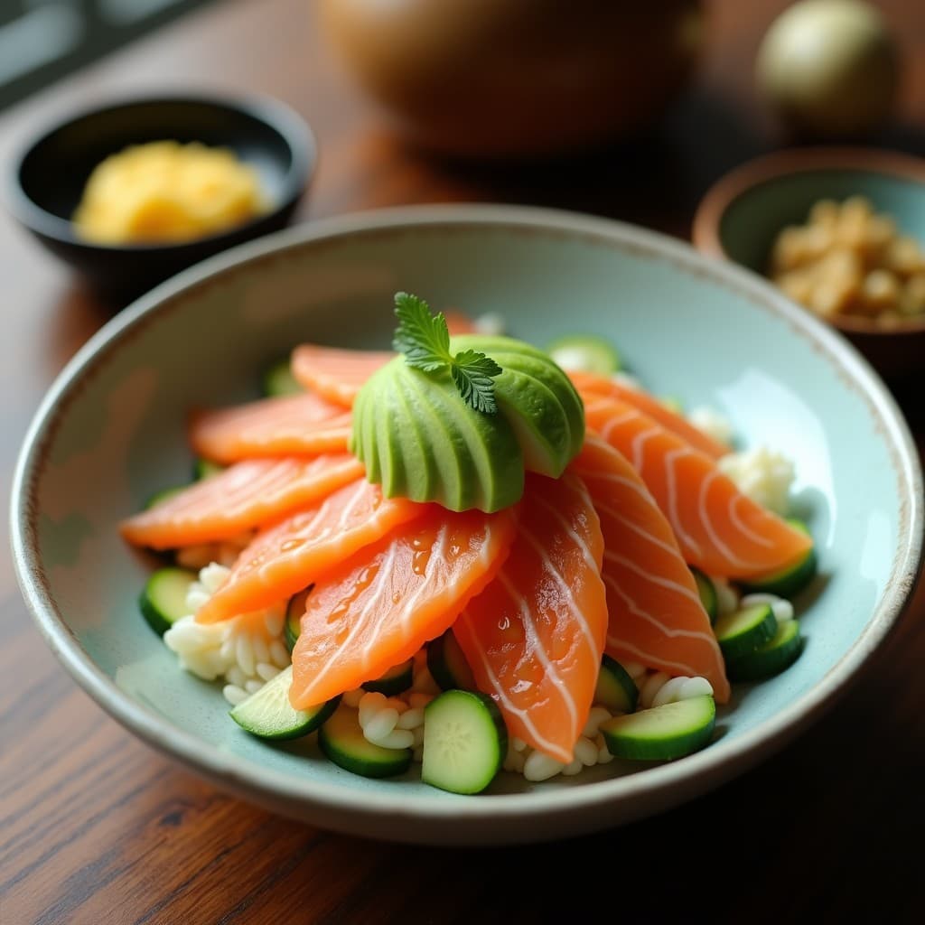 Tartar de Salmón y Aguacate: Sushi Bowl Express Alto en Omega-3 y Proteína
