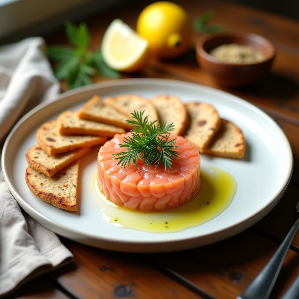 Tartar de Salmón Ahumado con Zaatar y Limón: Receta Gourmet Express y Alta en Omega-3