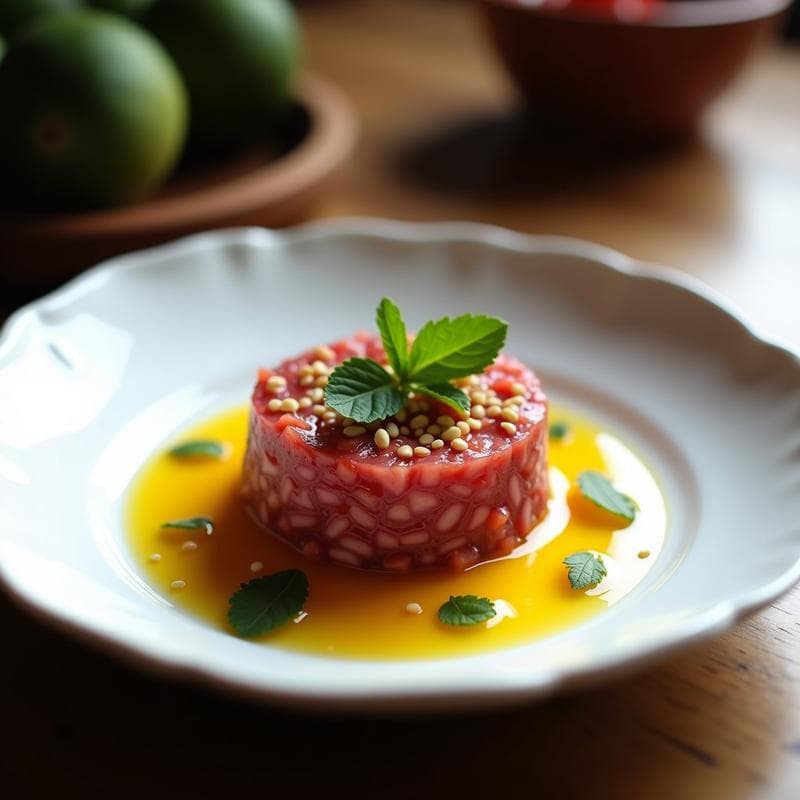 Tartar de Tomate de Árbol y Cebolla Morada: Entrante Peruano con Vinagreta de Ají Limón