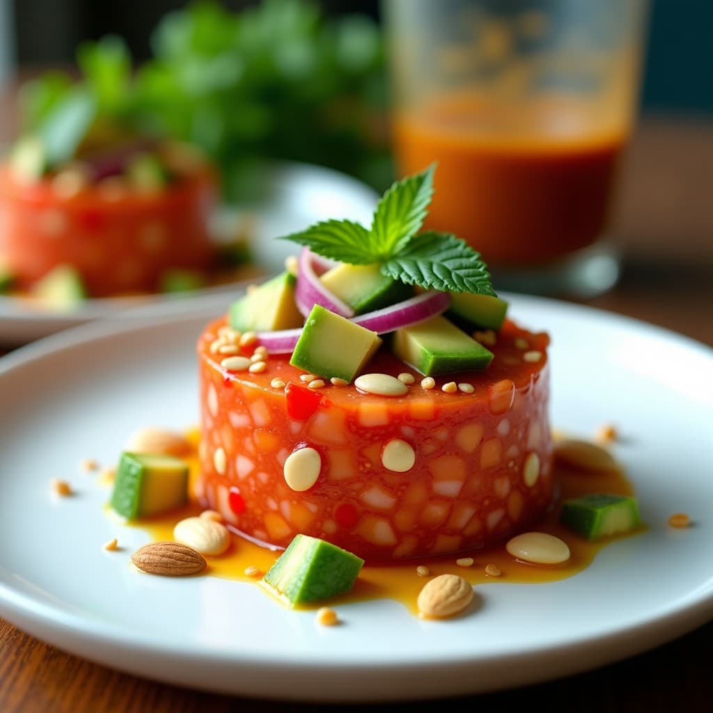 Tartar de Tomate de Árbol y Ceviche de Coriandro: Receta Colombiana Vegana Sin Cocción
