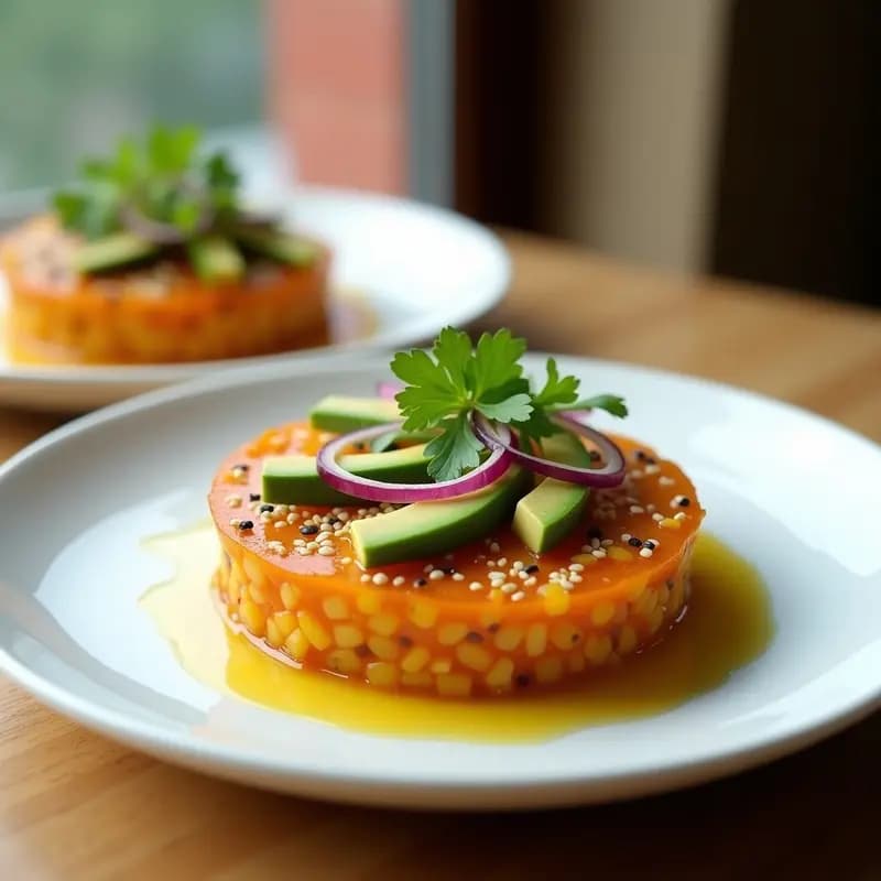 Tartar de Tomate de Árbol con Vinagreta de Miel de Agave y Cilantro: Entrante Exótico