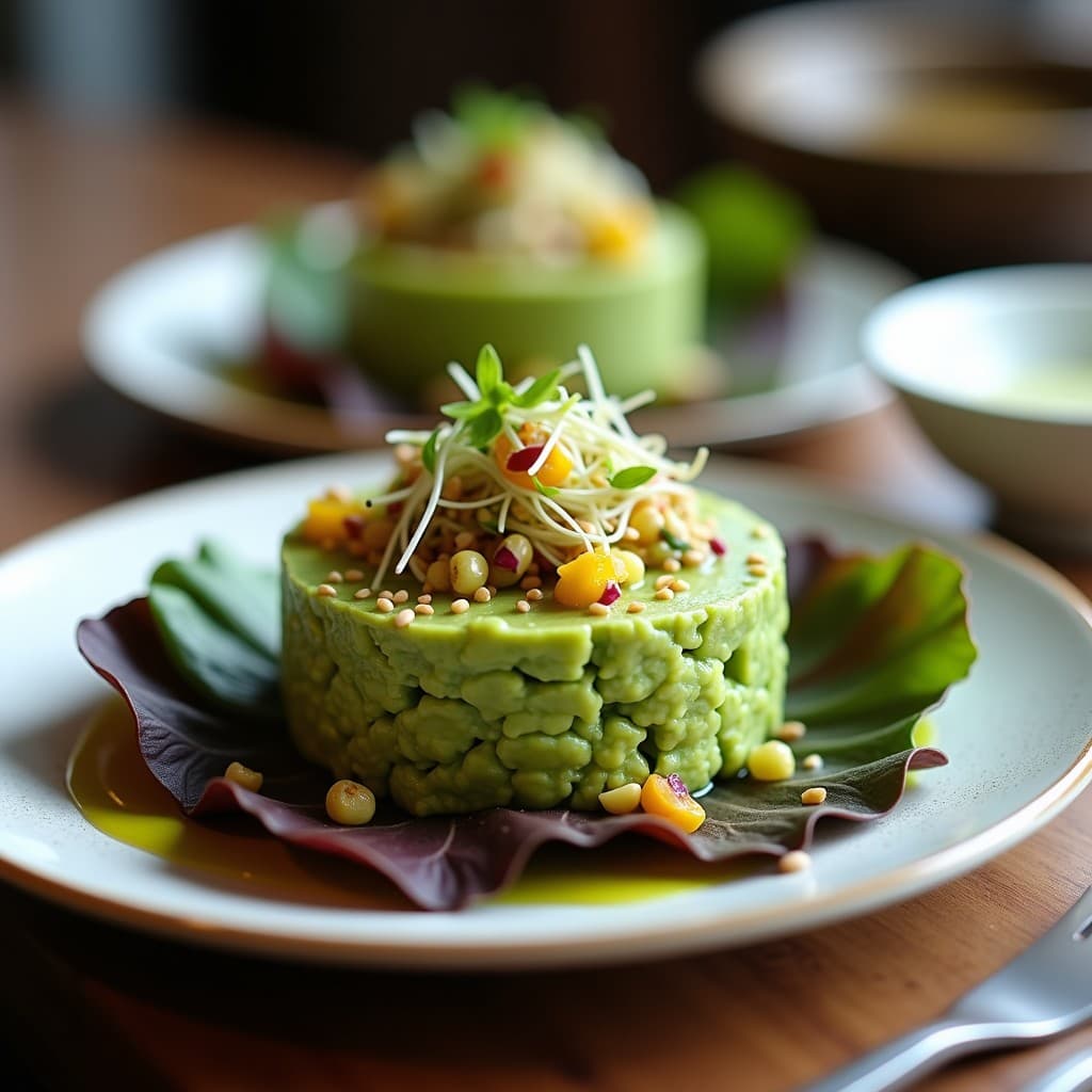 Tartar de Tomate Verde y Palta con Vinagreta de Lima: Entrante Peruano Vegano y Crudivegano