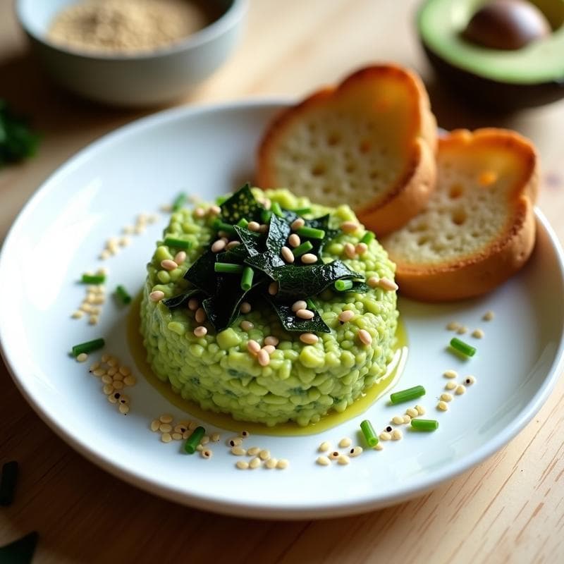 Tartare de Aguacate y Algas Nori: Receta Crudivegana en 10 Minutos con Toque Umami