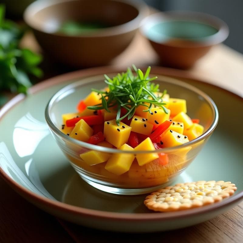 Tartar de Algas Wakame y Mango: Receta Vegana con Sabor Umami en 15 Minutos