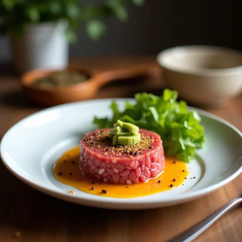 Tartare de Atún con Aguacate y Sésamo: Entrante Japonés Fresco y Rico en Omega-3