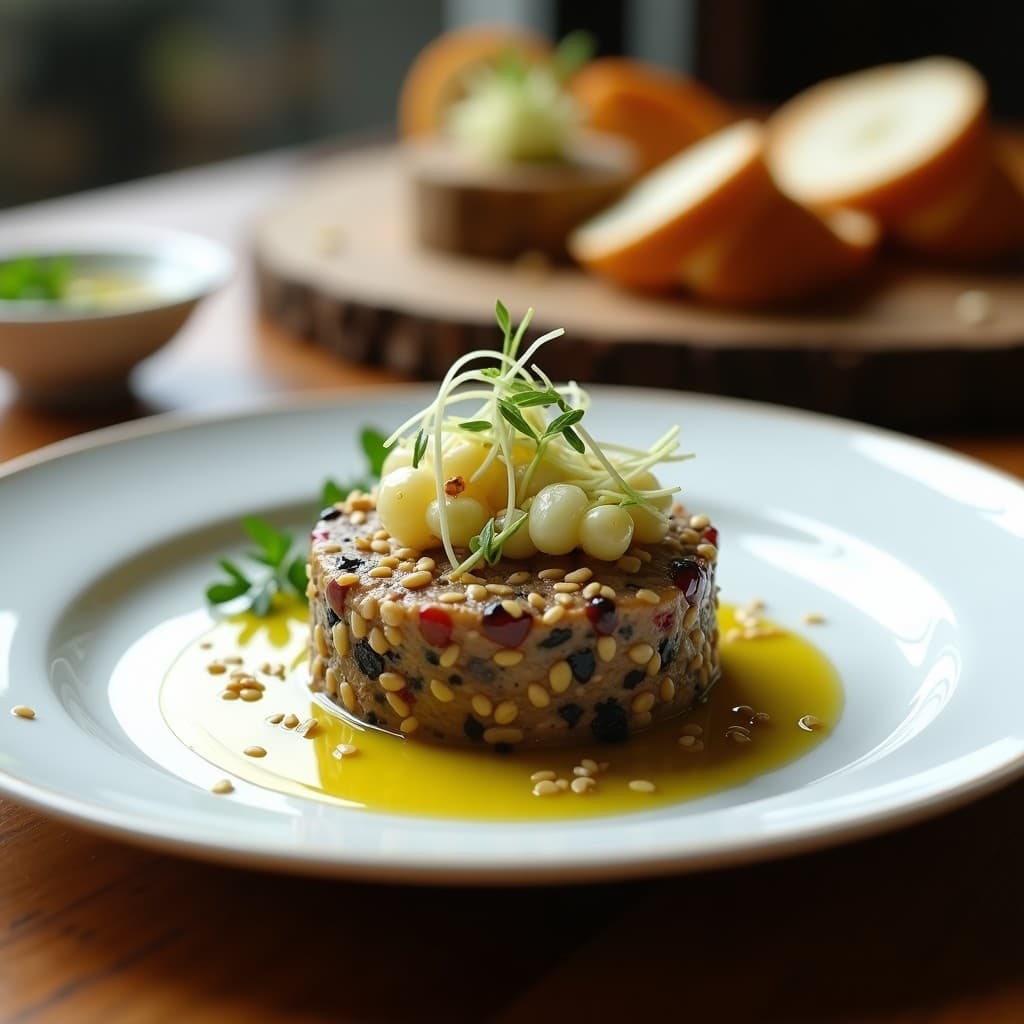 Tartare de Champiñones y Alcachofas con Vinagreta de Mostaza de Dijon: Receta Crudivegana y Alta en Hierro