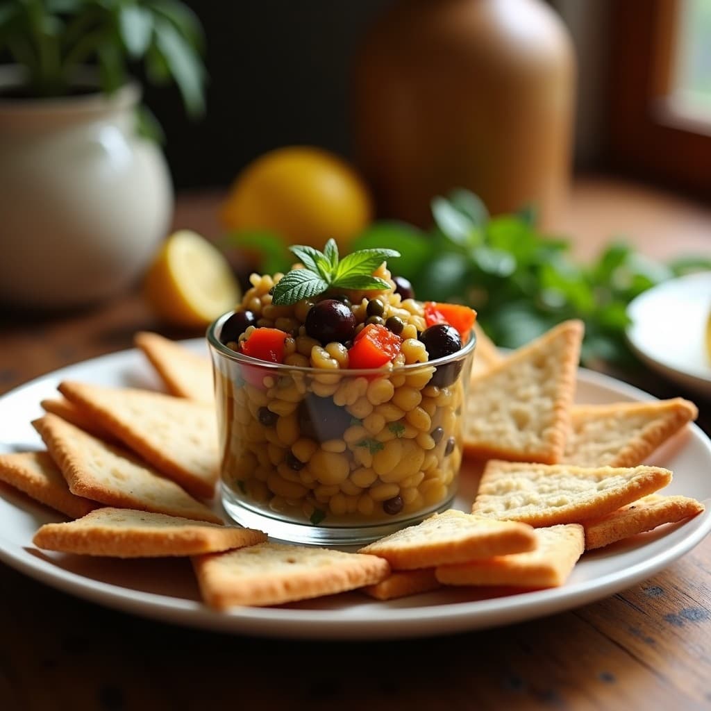 Tartare de Champiñones Portobello y Aceitunas Kalamata: Receta Vegana Sin Cocción con Toque Griego