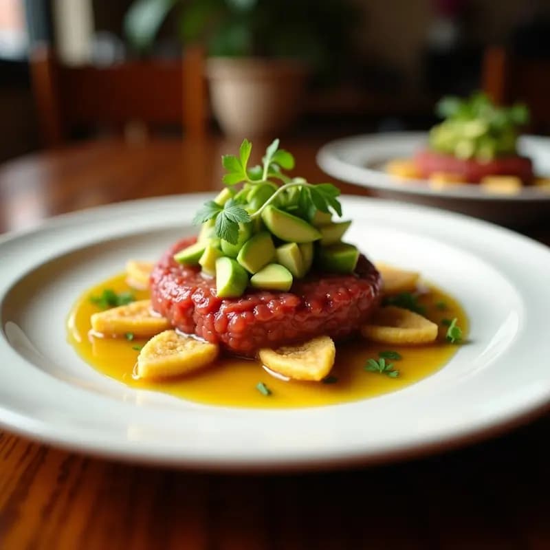 Tartare de Remolacha y Aguacate con Tortitas de Trigo Sarraceno: Receta Francesa Vegana