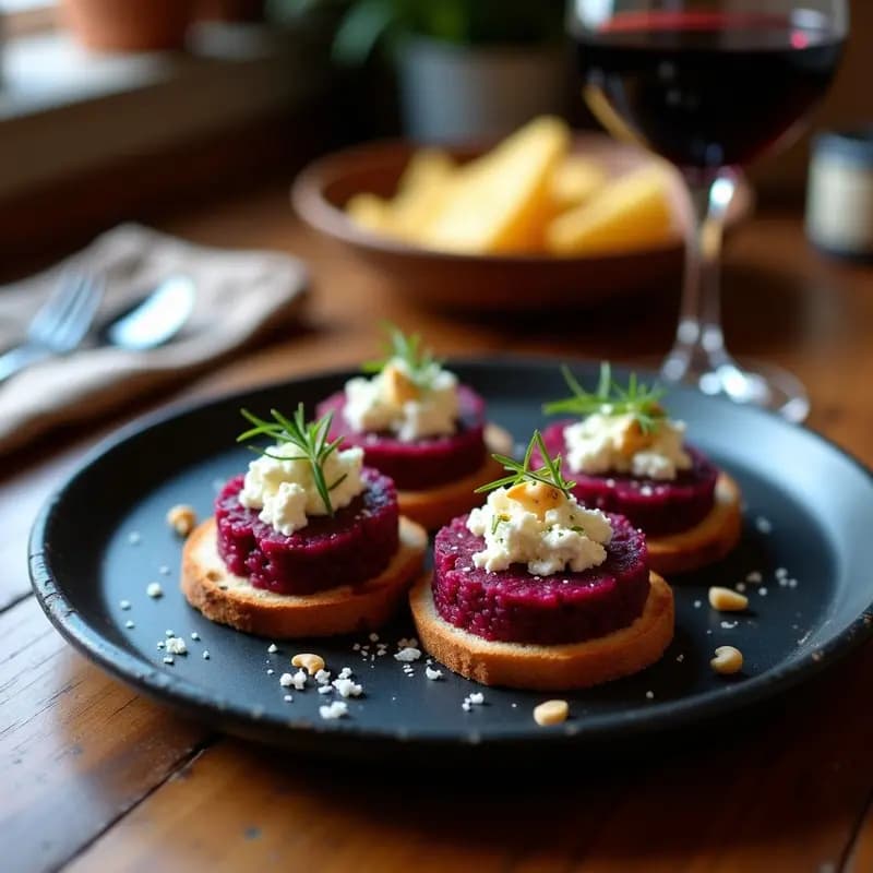 Tartare de Remolacha Ahumada con Queso Azul: Receta Vegana Gourmet en 15 Minutos