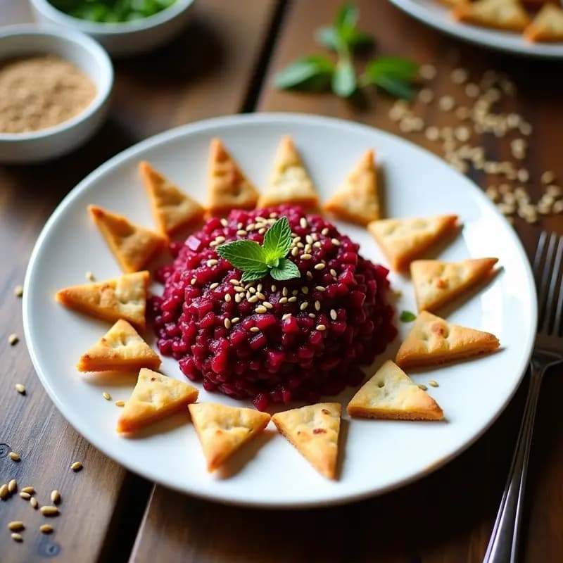Tartare de Remolacha Ahumada con Zaatar: Receta en Airfryer sin Horno en 15 Minutos