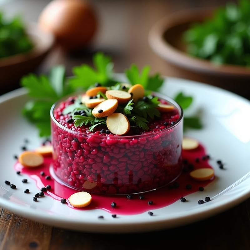 Tartare de Remolacha con Hierbas Frescas: Receta Vegana Sin Cocción en 15 Minutos