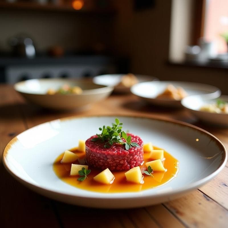 Tartare de remolacha y manzana con vinagreta de mostaza: Receta vegana crudivegana