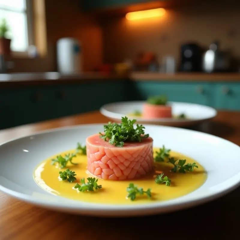 Tartare de Salmón y Aguacate con Vinagreta de Yuzu: Receta Japonesa Fresca y Keto