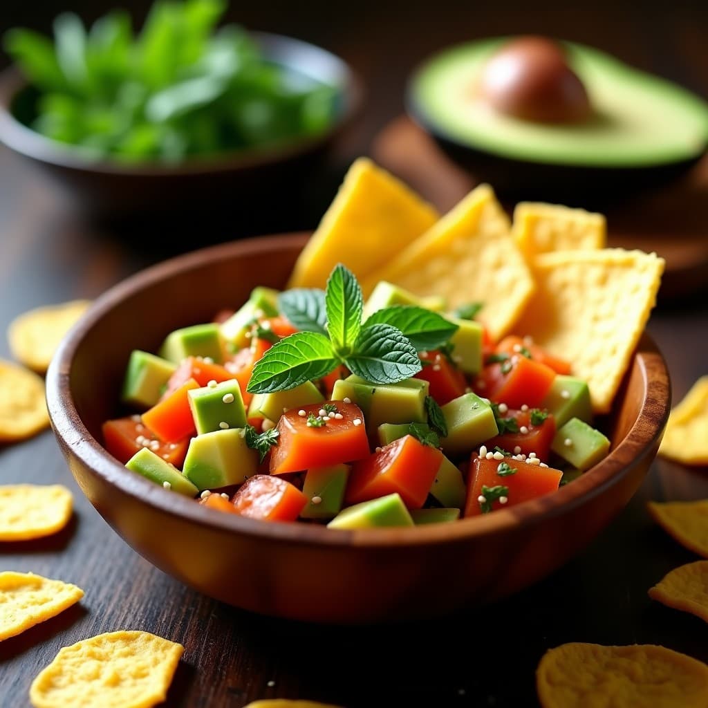 Tartare de Tomate de Árbol con Aguacate: Receta Caribena y Sin Cocción
