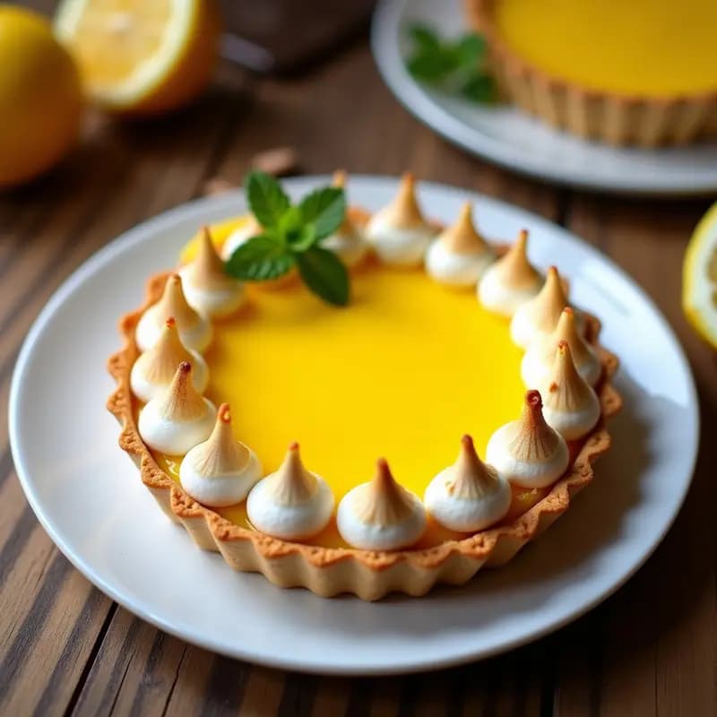 Tarte au Citron Francesa con Almendra y Merengue: Postre Sin Gluten y Esponjoso