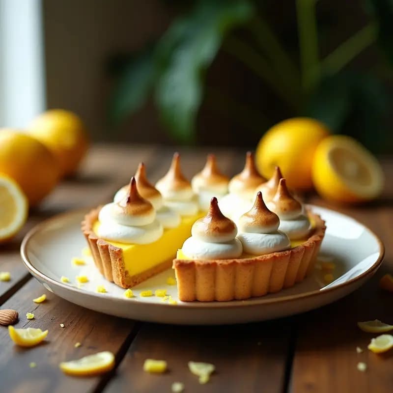 Tarte au Citron Francés: Tarta de Limón Meringada Sin Gluten con Harina de Almendra