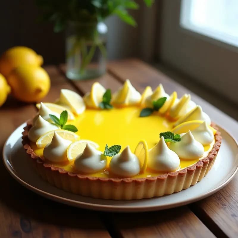 Tarte au Citron de Limón Yuzu: Postre Francés Sin Gluten y Ultra Refrescante