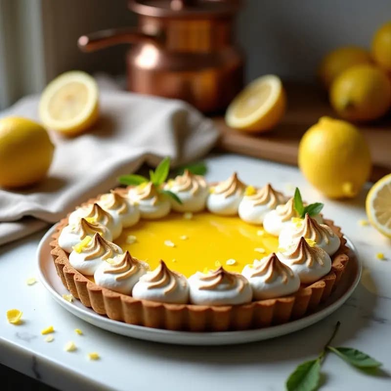 Tarte au Citron con Merengue Italiano: Postre Francés Sin Lactosa y Ultra Esponjoso