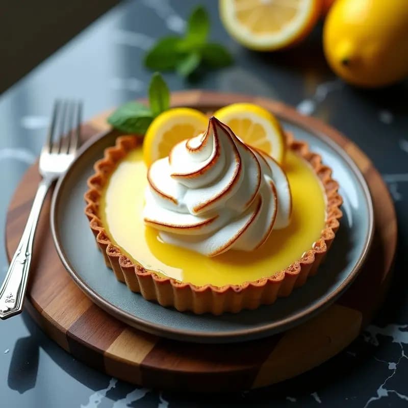 Tarte au Citron Francés con Meringue de Limón: Postre Clásico Sin Harina en 30 Minutos