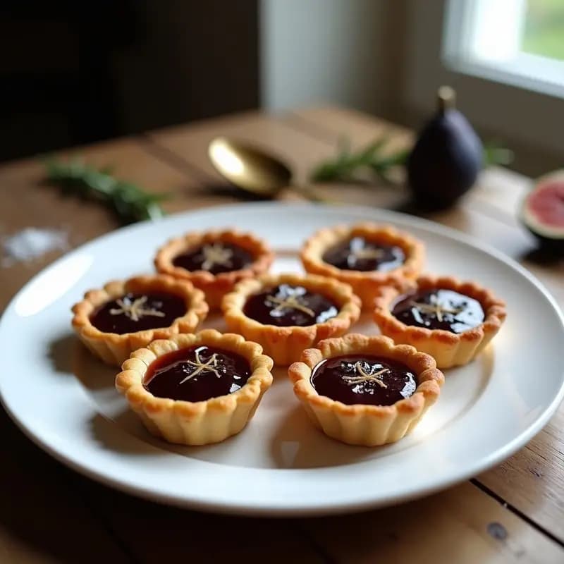Tarts de Caramelo Salado y Higos Negros: Postre Francés Sin Azúcar con Base de Almendra