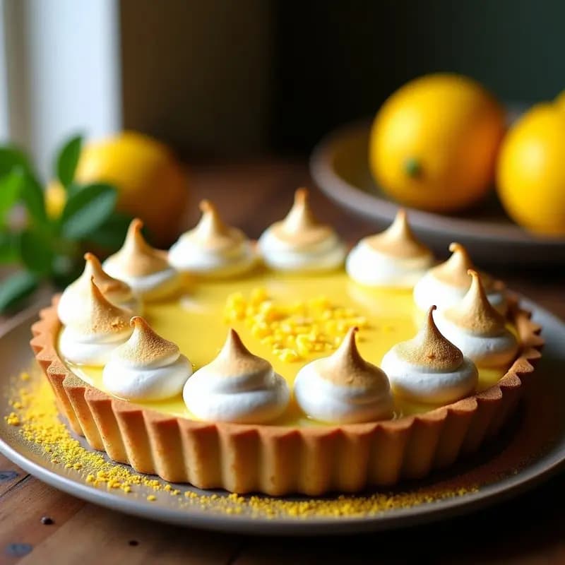 Tarte de Limón Meringado Francés: Postre Crujiente y ácido en 4 Pasos