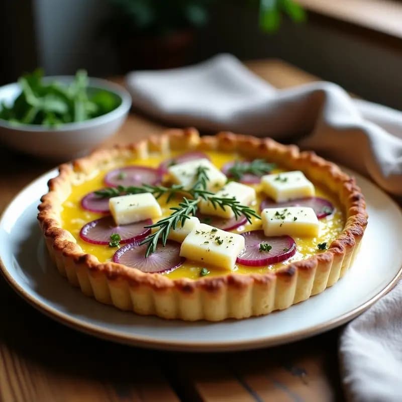 Tarte aux Poireaux y Queso de Cabra: Receta Francesa Sin Gluten en Horno