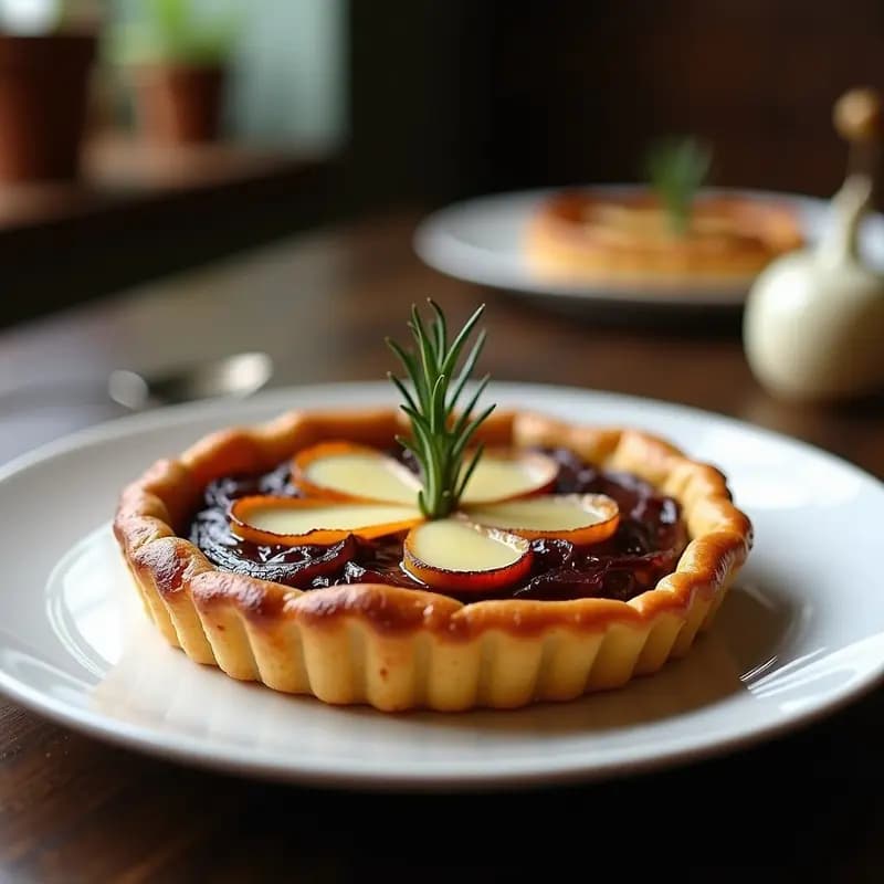 Tarte Tatin de Manchego y Cebolla Caramelizada: Postre Salado Francés en Thermomix