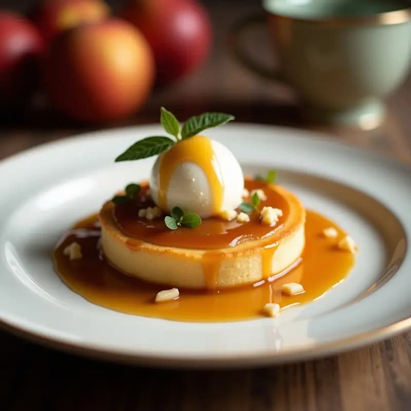 Tarte Tatin de Manzana y Caramelo Salado: Postre Francés con Helado de Vainilla Casero