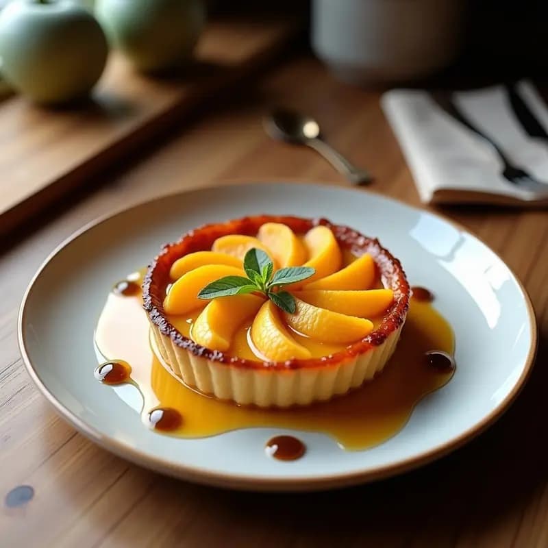 Tarte Tatin de Manzana y Miso: Postre Francés Salado-Dulce en Sartén