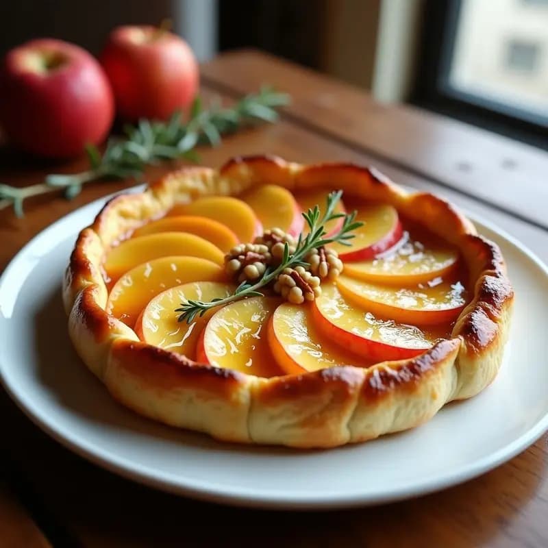 Tarte Tatin de Manzana y Queso de Cabra: Receta Francesa Dulce-Salada en Sartén