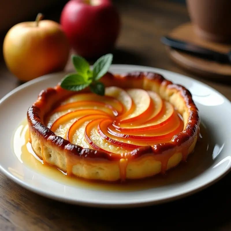 Tarte Tatin de Manzana y Caramelo: Postre Francés Clásico con Masa Brisa Sin Gluten