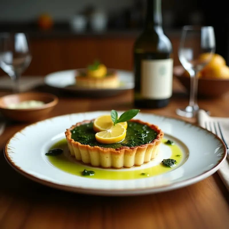 Tarte Tatin de Manzana Verde y Espirulina: Postre francés vegano y saludable