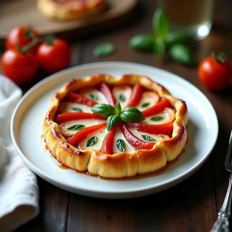 Tarte Tatin de Tomate y Albahaca: Entrante Francés Dulce-Salado Sin Azúcar