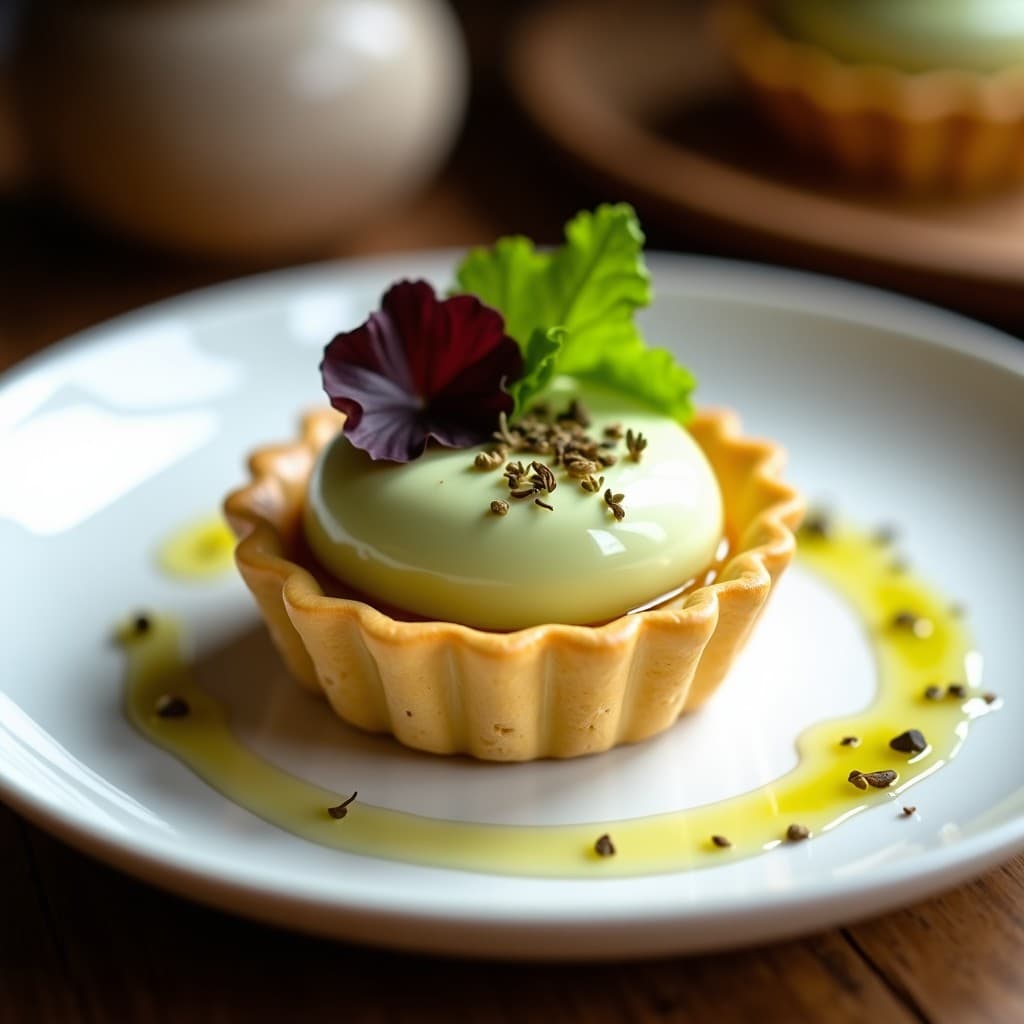 Tarteleta de Base de Semillas de Girasol y Relleno de Crema de Alcachofa: Entrante Francés Vegano