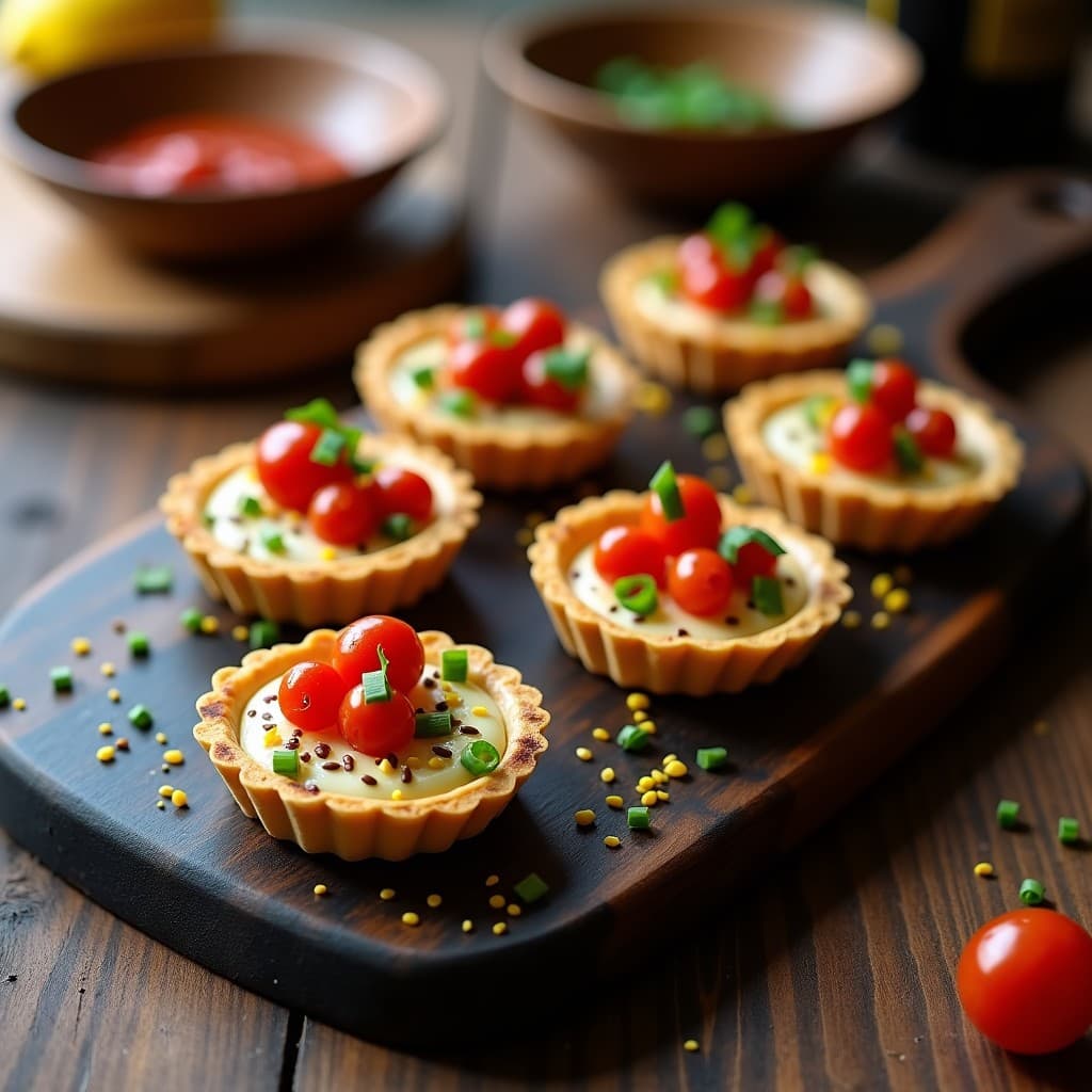 Tarteletras de Algas y Queso de Anacardo: Aperitivo Francés Vegano sin Horno