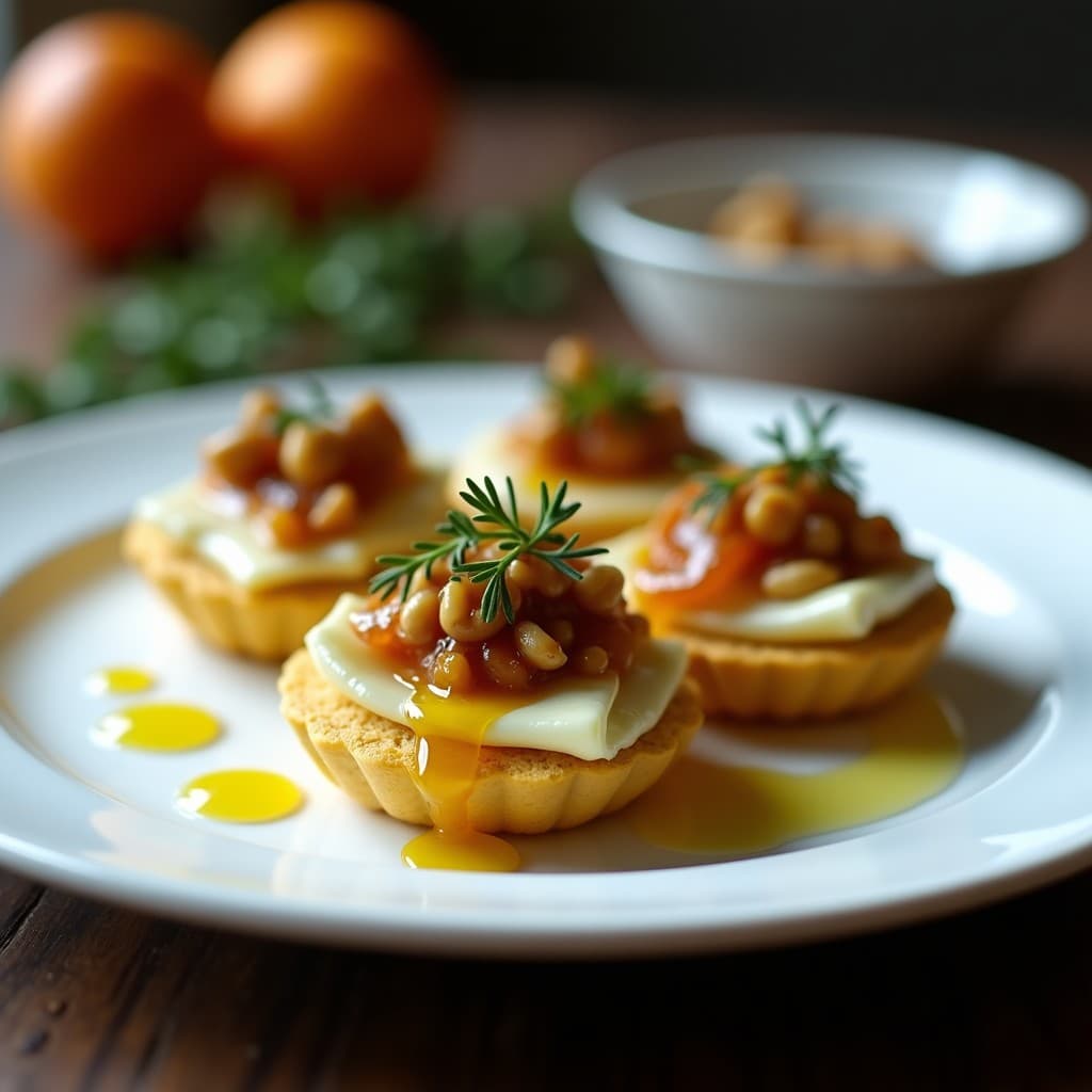 Tartelettes de Endivia y Queso Azul con Caramelo de Cebolla: Aperitivo Francés Gourmet en Airfryer