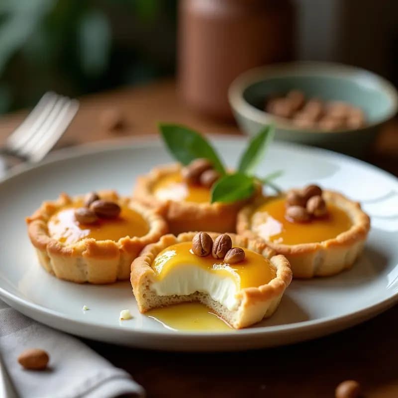 Tartelettes de Queso de Cabra y Miel con Nueces: Entrante Francés Keto y Sin Harina