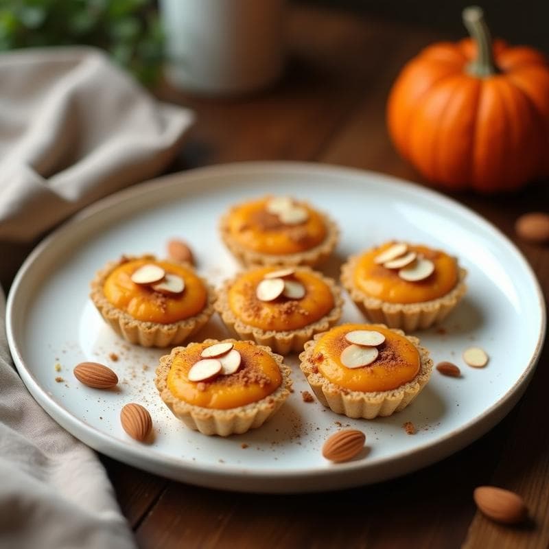 Tartelettes de Quinoa y Puré de Calabaza: Postre Sin Harina con Toque de Canela y Nuez Moscada